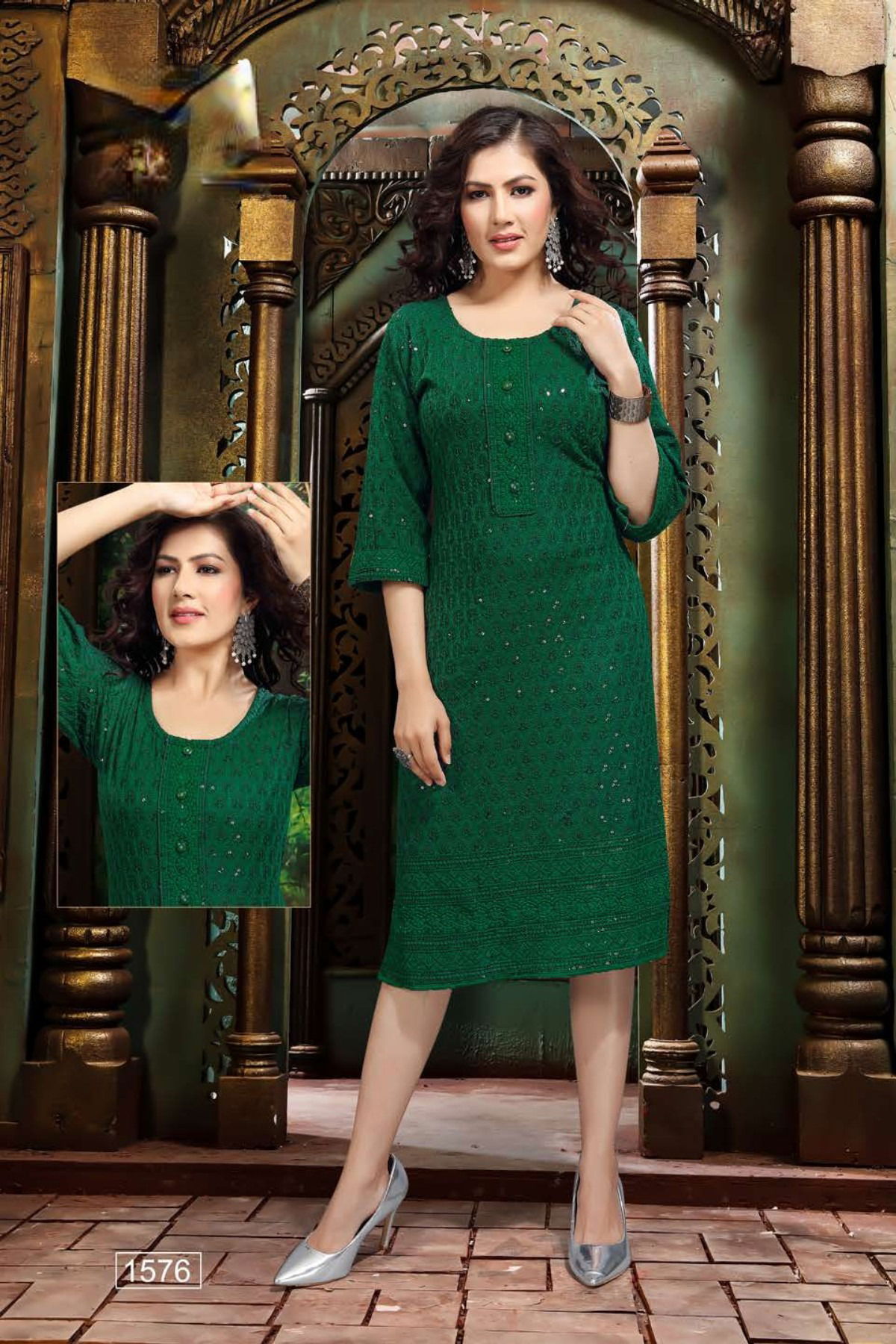 Forever 1571 Fancy Stylish Ethnic Wear Rayon Designer Kurti Collection